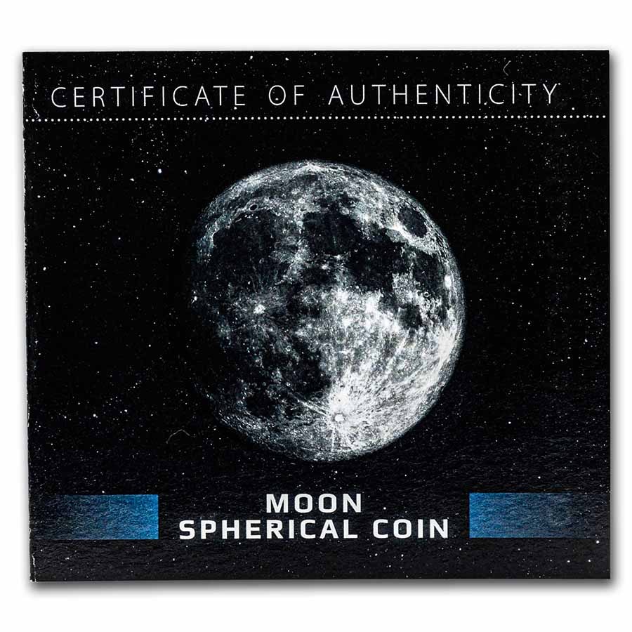 2023 Barbados 3 oz Silver Moon Spherical Coin