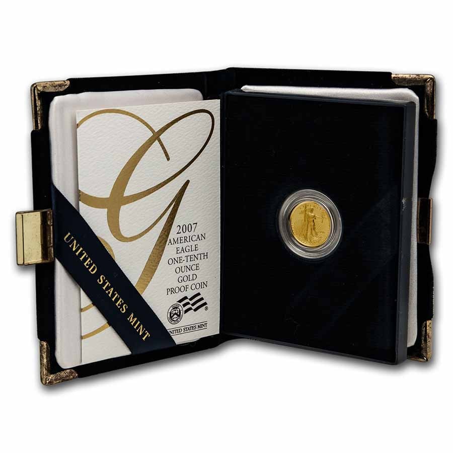 2007-W 1/10 oz Proof American Gold Eagle (w/Box & COA)