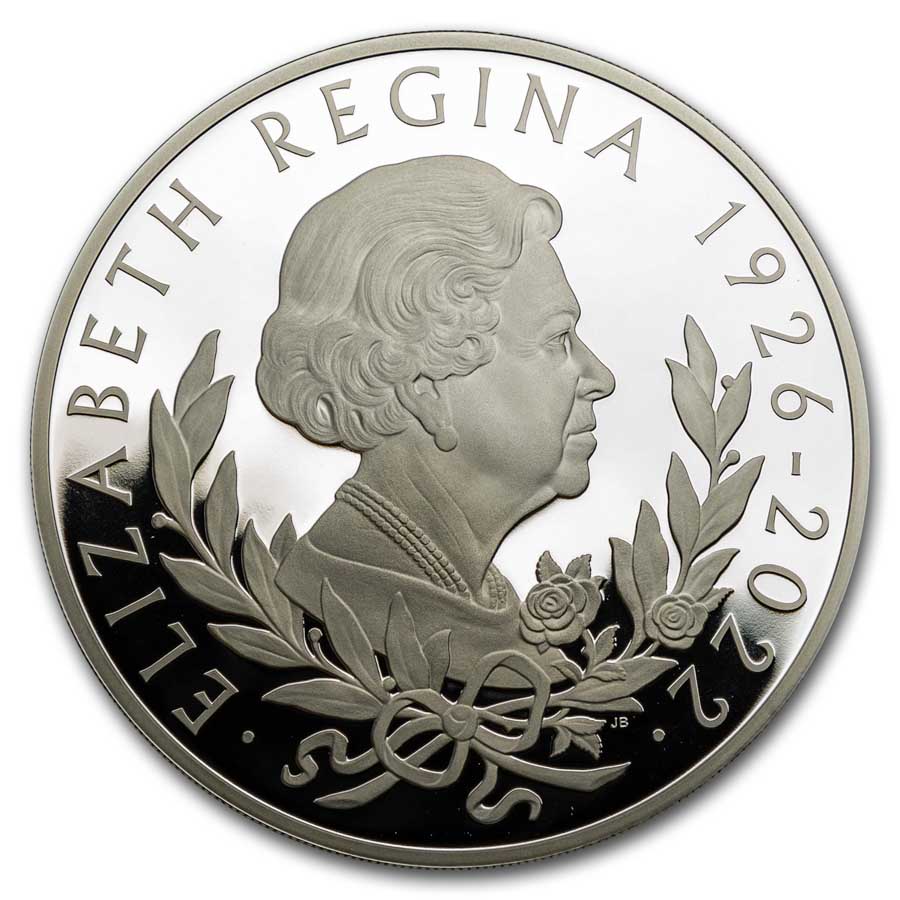 2022 Great Britain 5oz Silver £10 Her Majesty Queen Elizabeth Prf