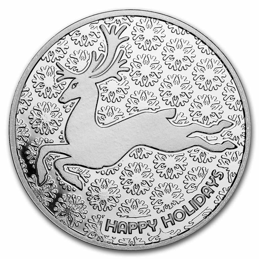 2026 1 oz Silver Round - Reindeer