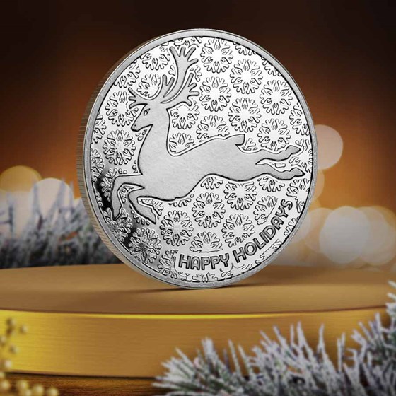 2026 1 oz Silver Round - Reindeer