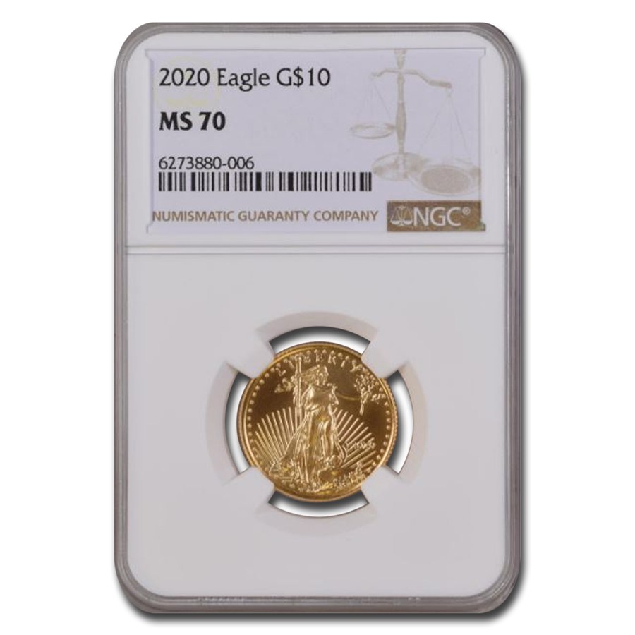 2020 1/4 oz American Gold Eagle MS-70 NGC