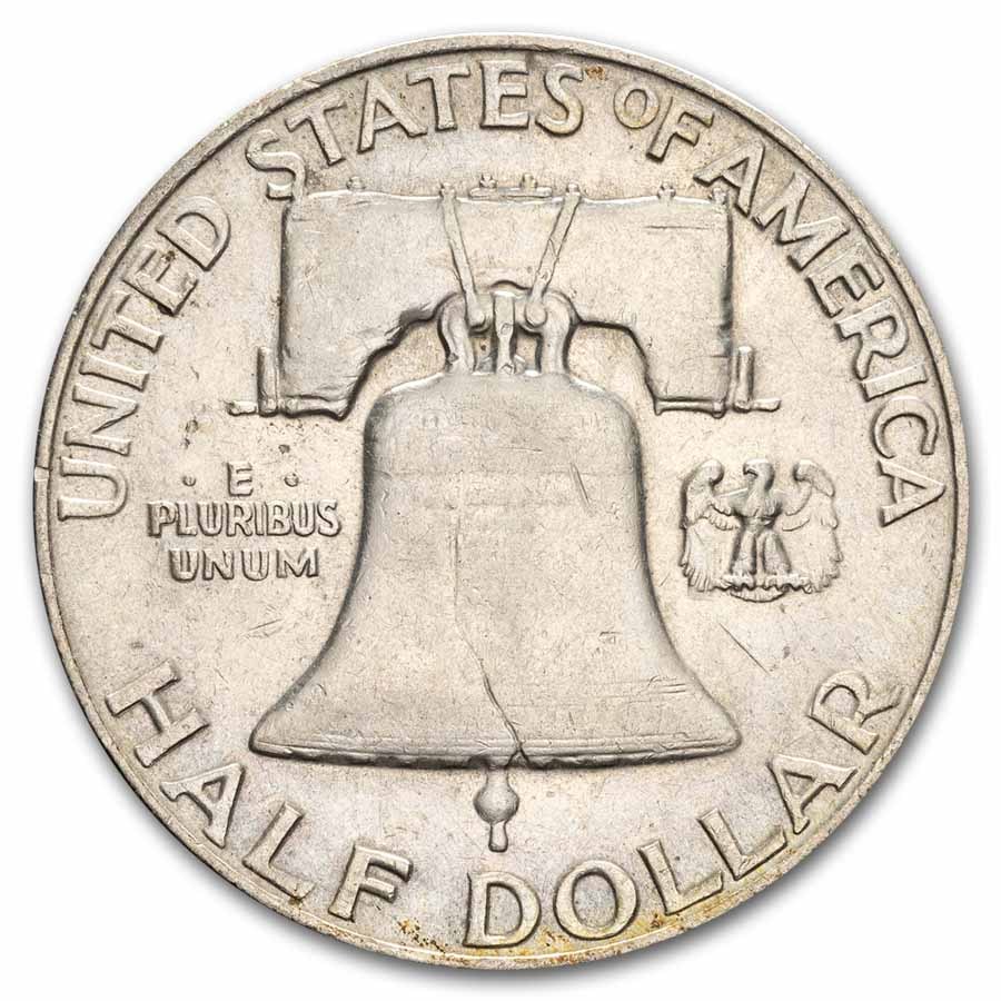 1959 Franklin Half Dollar 20-Coin Roll Avg Circ