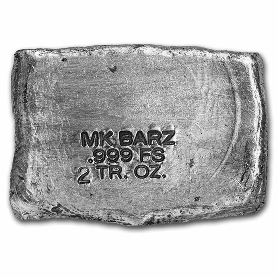 2 oz Hand Poured Silver Bar - Viking Longships
