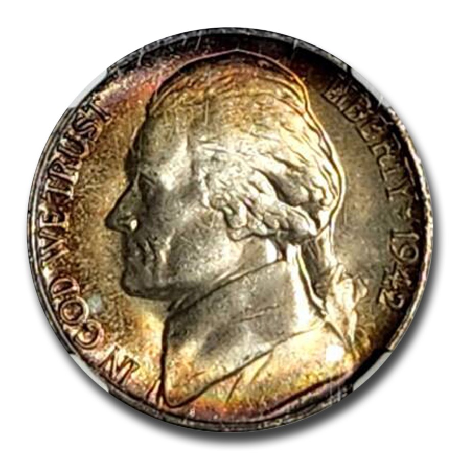 1942-P Silver Jefferson Nickel MS-68 NGC