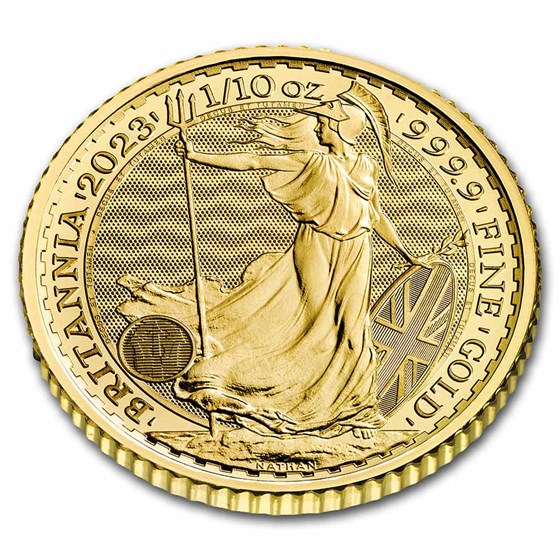 2023 Great Britain 1/10 oz Gold Britannia BU (King Charles III)