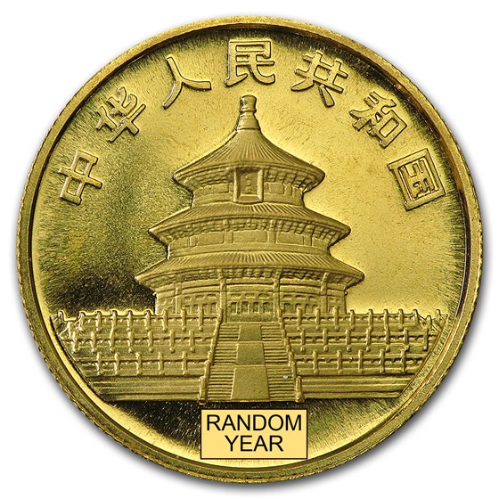 China 1/4 oz Gold Panda BU (Random Year, Not Sealed)