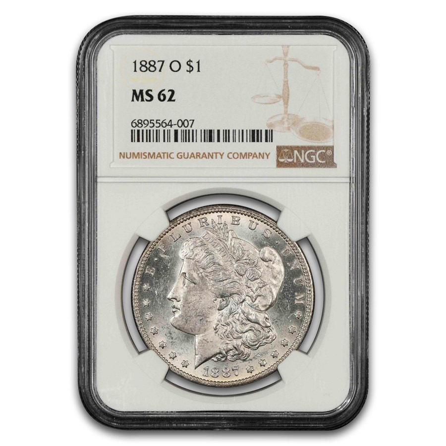 1887-O Morgan Dollar MS-62 NGC