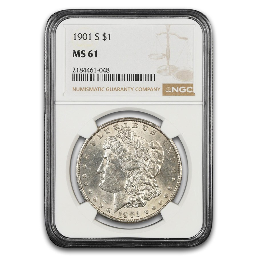 1901-S Morgan Dollar MS-61 NGC
