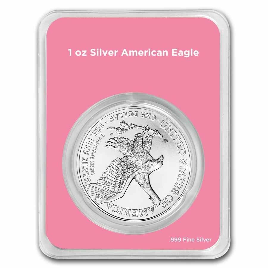 2026 1 oz Silver Eagle - w/"It's A Girl", Baby Birds Card, In TEP