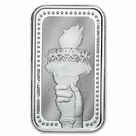 1 oz Silver Bar - Statue of Liberty
