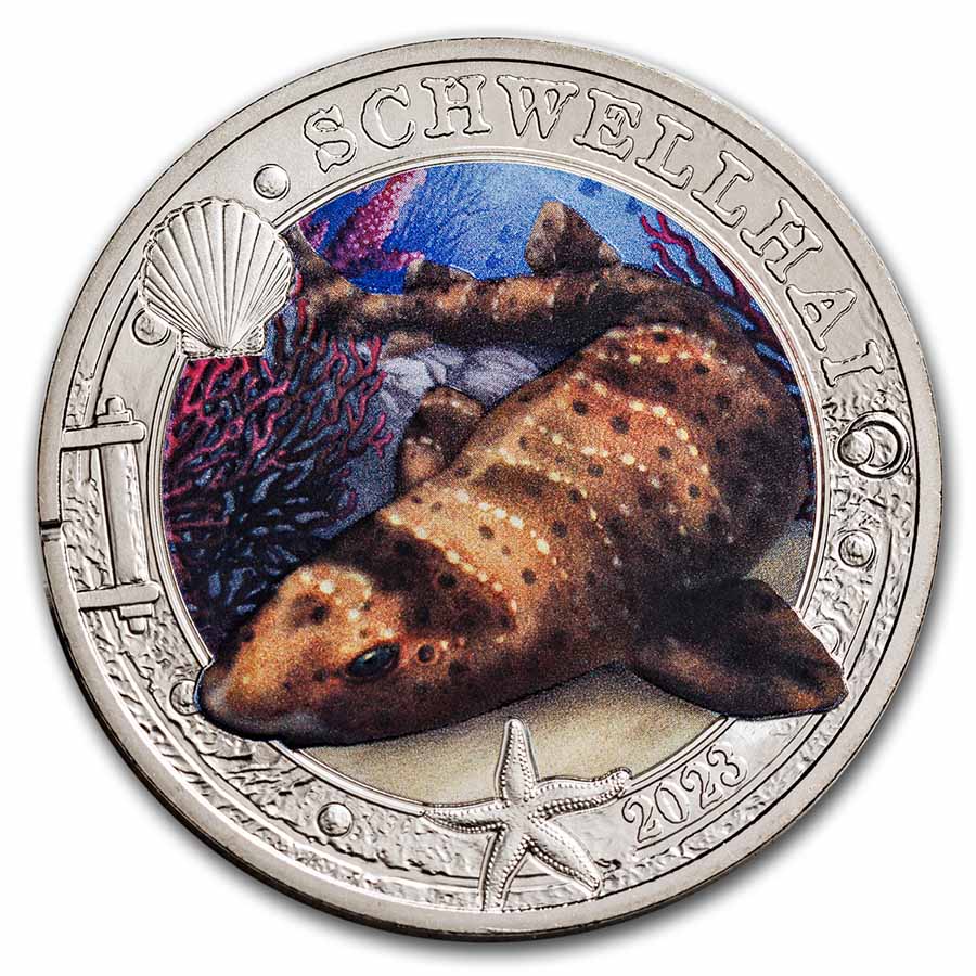 2023 Austria Cupro-Nickel €3 Marine Life (Swell Shark)