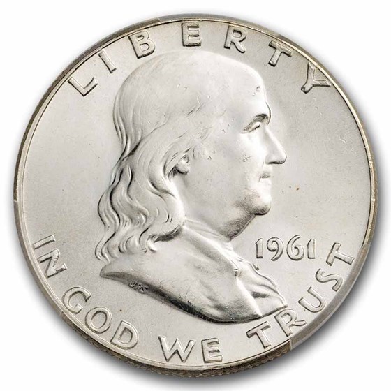 1961 Franklin Half Dollar MS-64 PCGS (FBL)