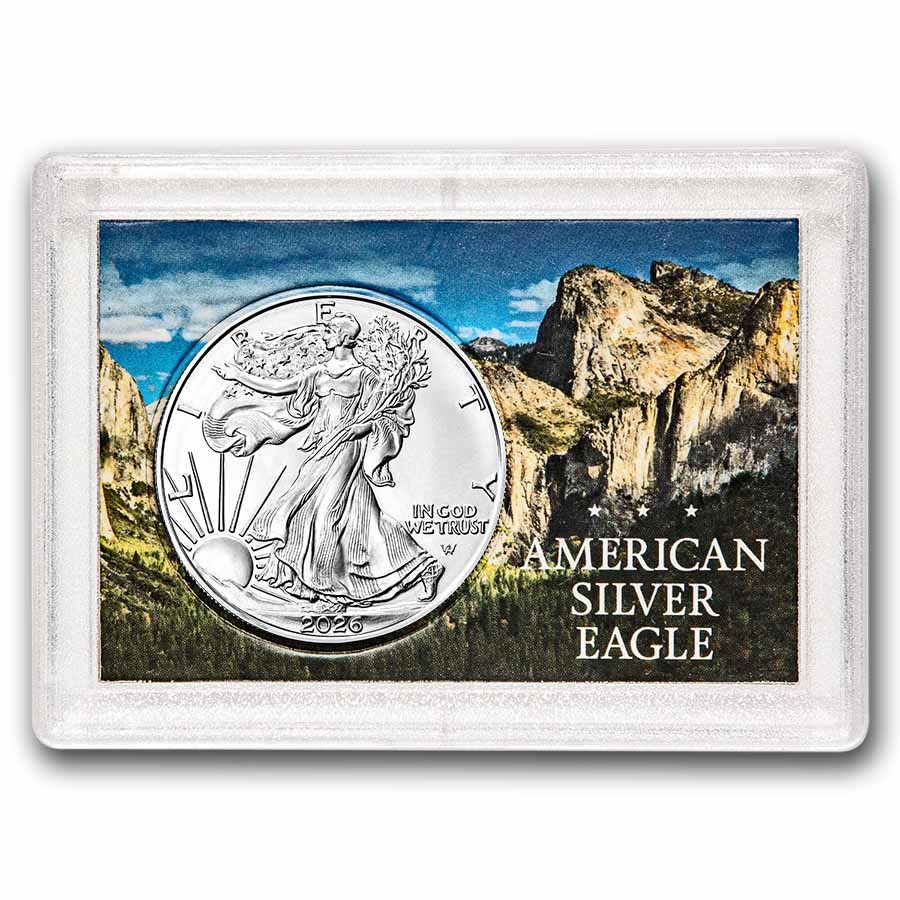 2026 1 oz Silver Eagle - w/Harris Holder, Yosemite Park Design 2026 1 oz Silver Eagle - w/Harris Holder, Yosemite Park Design