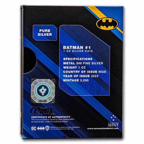 2023 Niue 1 oz Silver $2 COMIX™ - Batman #1