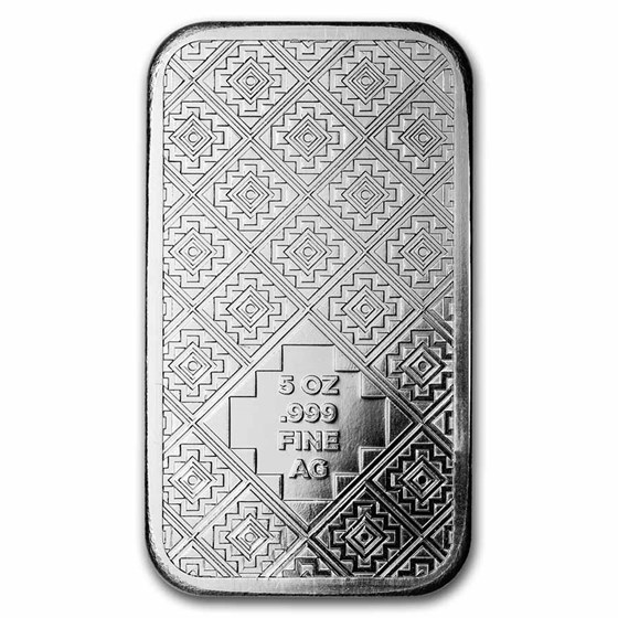 5 oz Silver Bar - Aztec