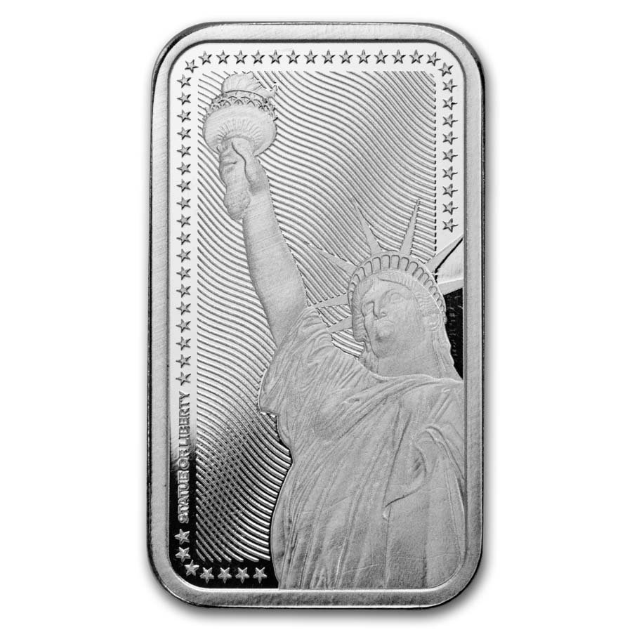 5 oz Silver Bar - Statue of Liberty