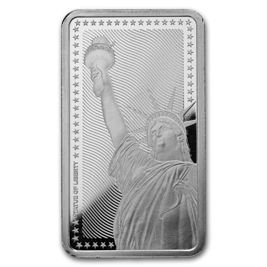 10 oz Silver Bar - Statue of Liberty