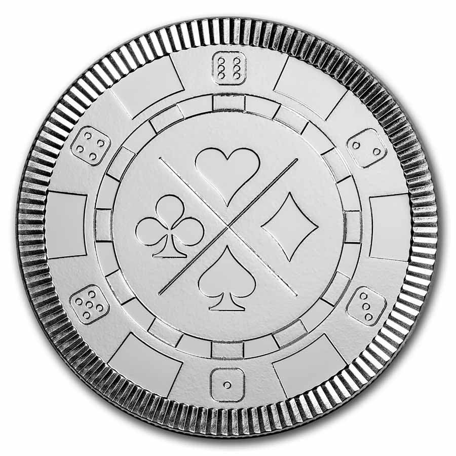 1 oz Silver Round - Casino Chip (Stackable)