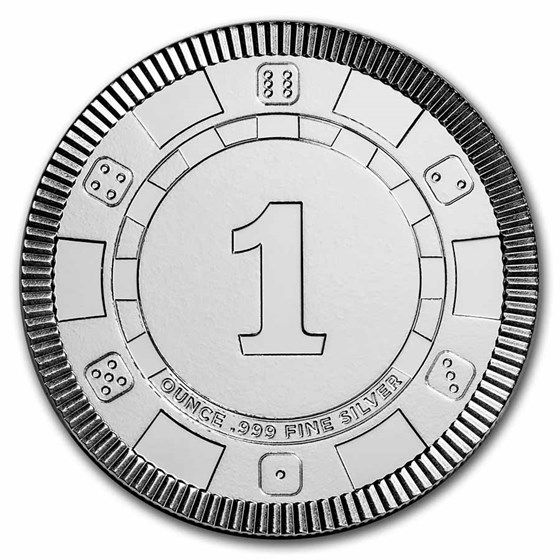 1 oz Silver Round - Casino Chip (Stackable)