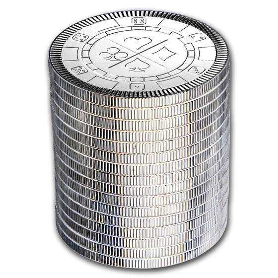 1 oz Silver Round - Casino Chip (Stackable)
