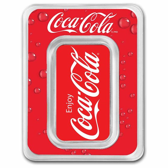Coca-Cola® 1 oz Silver Colorized Bar Coca-Cola® 1 oz Silver Colorized Bar