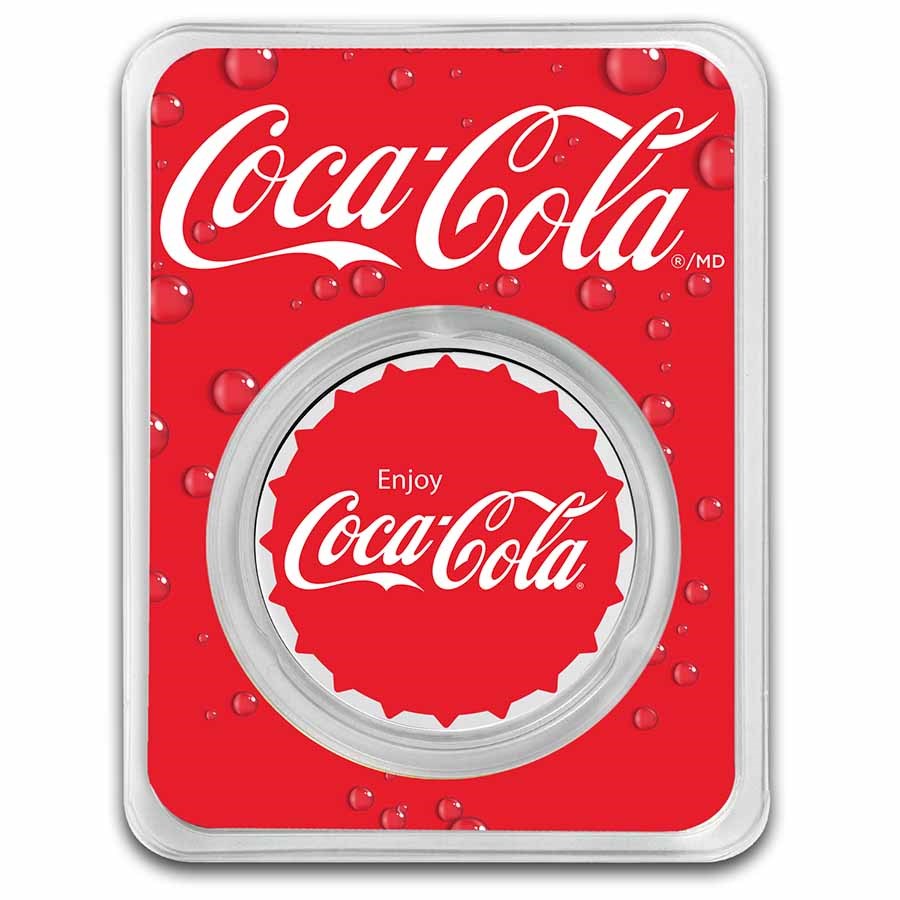 Coca-Cola® 1 oz Silver Colorized Round (Bottle Cap) Coca-Cola® 1 oz Silver Colorized Round (Bottle Cap)