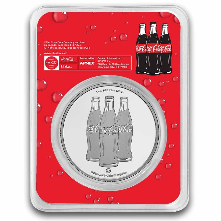 Coca-Cola® 1 oz Silver Colorized Round (Bottle Cap)