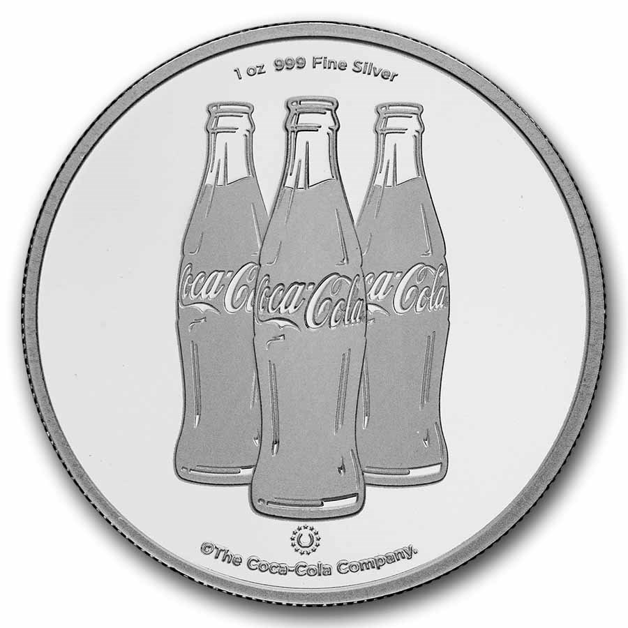 Coca-Cola® 1 oz Silver Colorized Round (Bottle Cap)