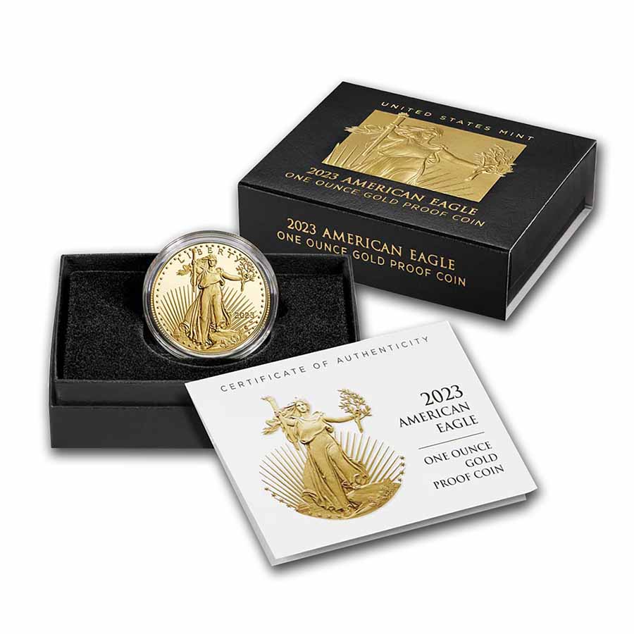 2023-W 1 oz Proof American Gold Eagle (w/Box & COA)