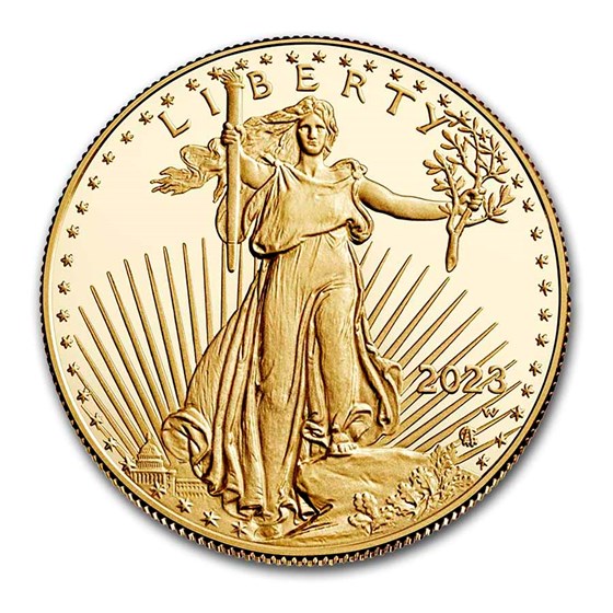 2023-W 1 oz Proof American Gold Eagle (w/Box &amp; COA)