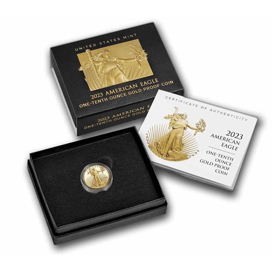 2023-W 1/10 oz Proof American Gold Eagle (w/Box &amp; COA)