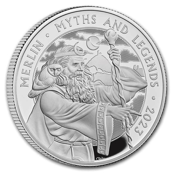 2023 GB 1 oz Silver Myths &amp; Legends Merlin Prf (Box &amp; COA)