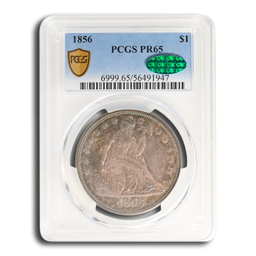 1856 Liberty Seated Dollar PR-65 PCGS CAC