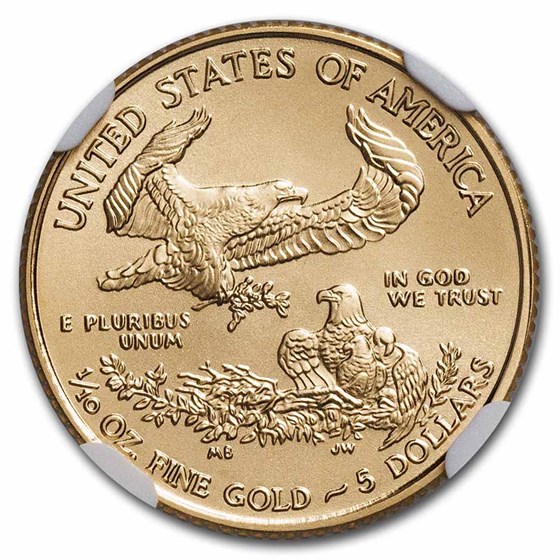 2016 1/10 oz American Gold Eagle MS-70 NGC