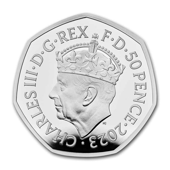 2023 GB The Coronation of His Majesty 50p Ag Prf Piedfort Coin