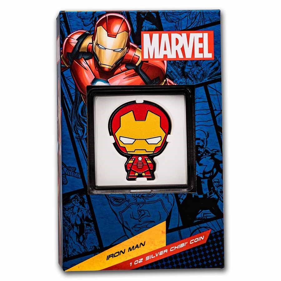 2023 Niue 1 oz Silver Chibi Coin Collection: Iron Man