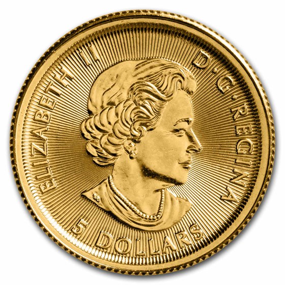 2020 Canada 1/10 oz Gold $5 Bald Eagle