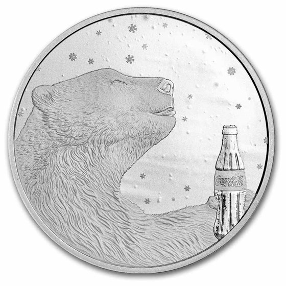 Coca-Cola® 1 oz Silver Polar Bear Round in TEP