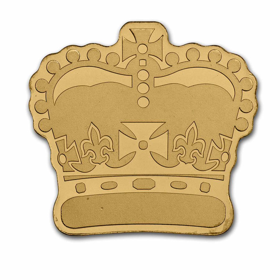 Palau 1/2 gram Gold $1 Crown Shaped Coin