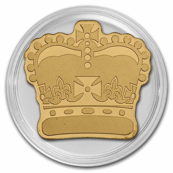 Palau 1/2 gram Gold $1 Crown Shaped Coin