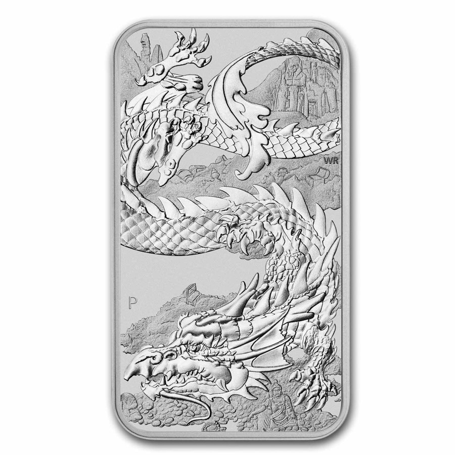 2023 Australia 1 oz Silver Dragon Rectangular Coin BU
