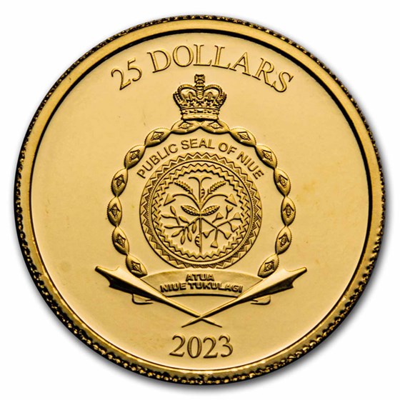 2023 Niue 1/4 oz Gold Coin $25 Superman 85th Anniversary