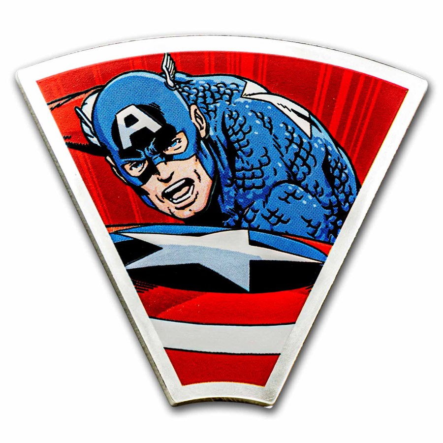 2023 Niue 1 oz Ag Avengers 60th Collection: Captain America