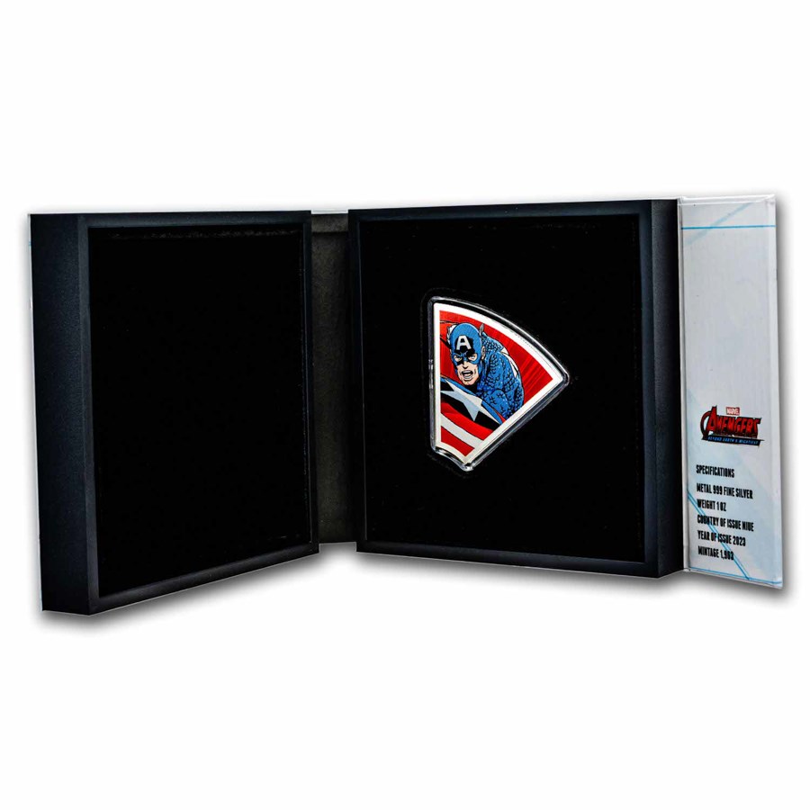 2023 Niue 1 oz Ag Avengers 60th Collection: Captain America