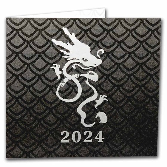 2024 Solomon Isl. 5 oz Gold Mother of Pearl Year of the Dragon