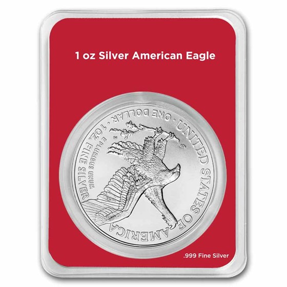 2026 1 oz American Silver Eagle - w/Festive Merry Christmas Card