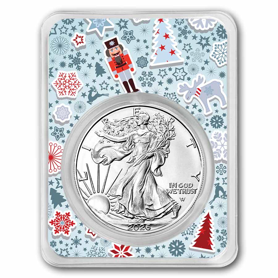 2026 1 oz American Silver Eagle - w/Nutcracker Collage Card