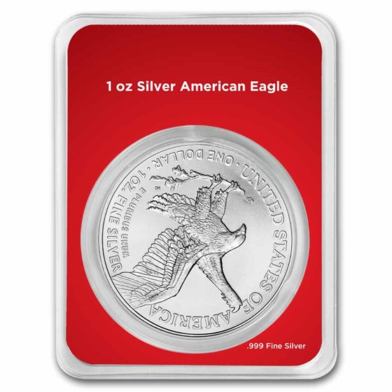 2026 1 oz American Silver Eagle - w/Red Merry Christmas Card