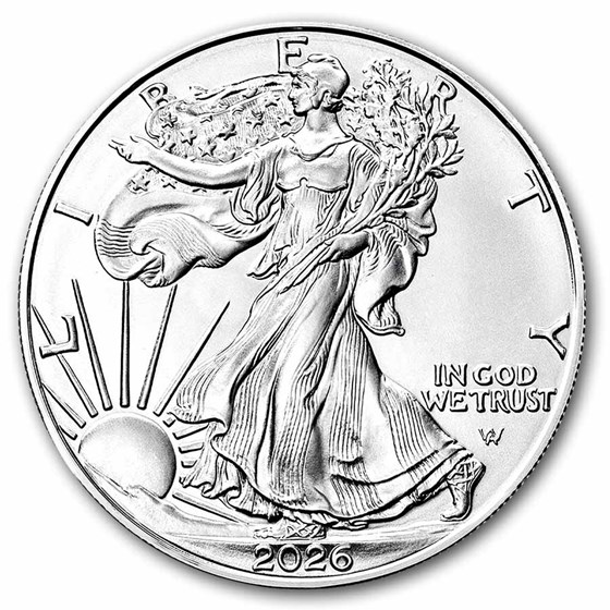 2026 1 oz American Silver Eagle - w/Red Merry Christmas Card